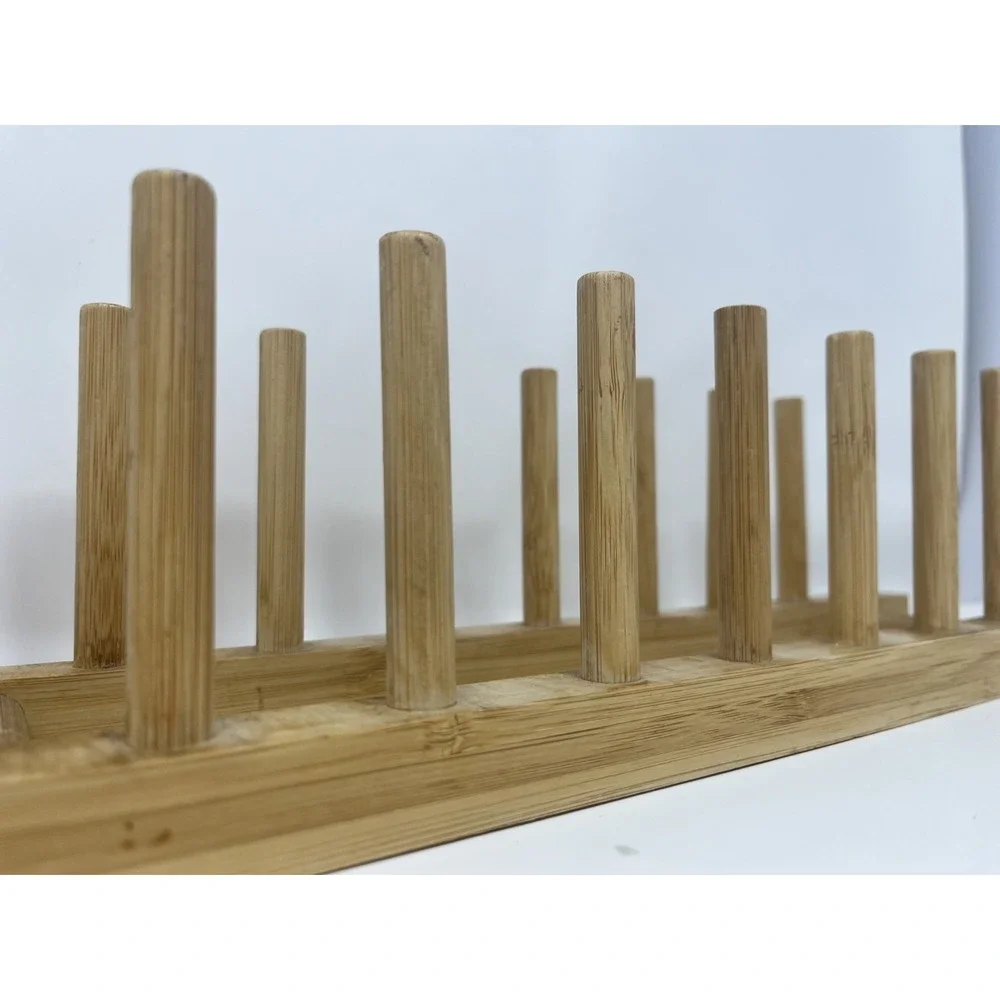 Bamboo Dish Drying Rack, Plate Rack Holder, Kitchen Organizer for Dish/Cup/Plate